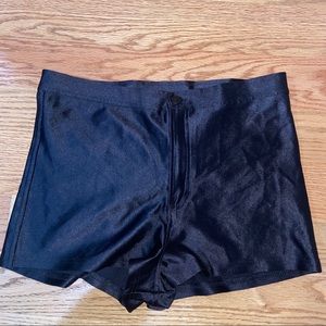 American Apparel black disco shorts size L